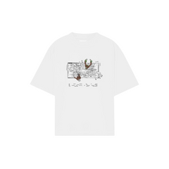 Fracture & Bloom Oversized- T-shirt - White | Lost Days