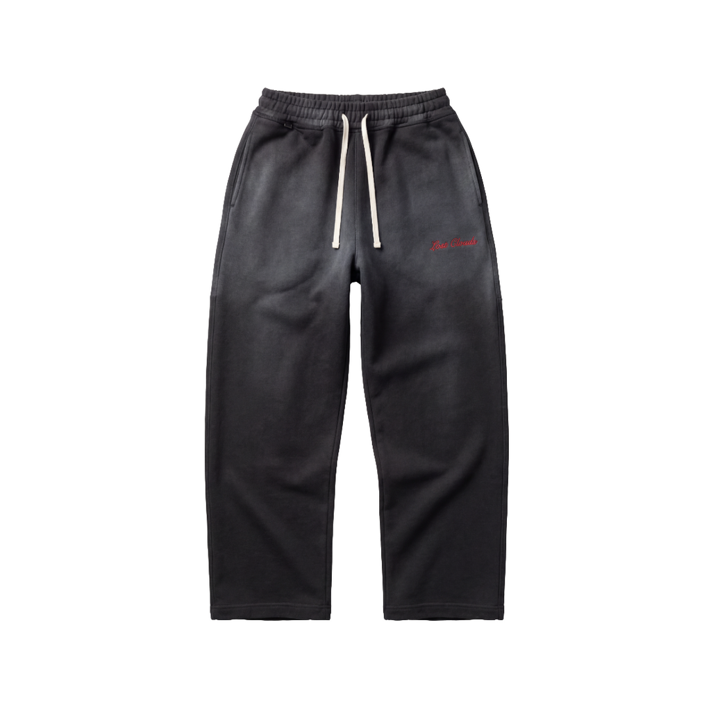 buddix⭐︎LOVE YOU Sweat Pants(Black Fade) Lost Cloud - Faded Black Sweatpants | Lost Days x Cloud 9