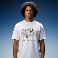 Fracture & Bloom Oversized- T-shirt - White | Lost Days